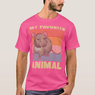Retro Rat Owner My Favorite Animal Rodent Cute Ra T-Shirt