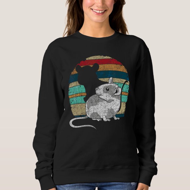 Retro-Ratte 2 Sweatshirt (Vorderseite)