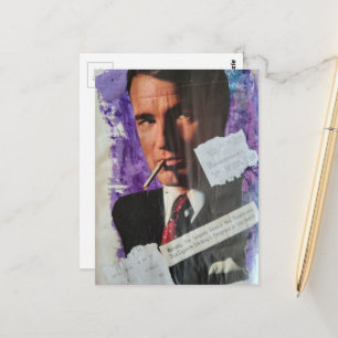 Retro-Raucher-Mann aus der Ära der 1960er Jahre Ge Postkarte