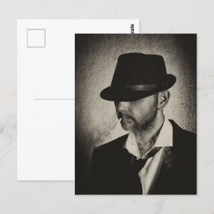 Retro-Raucher Postkarte