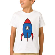 Retro Raum Rocket scherzt T - Shirt