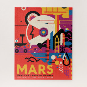 Retro-Raumplakat - Mars-Erkundungsprogramm.