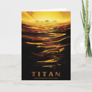 Retro-Raumposter – Saturns größter Mond, Titan. Karte