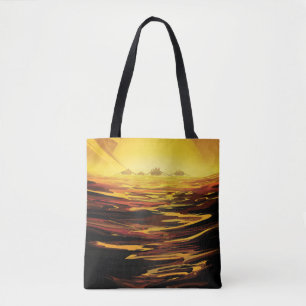 Retro-Raumposter – Saturns größter Mond, Titan. Tasche