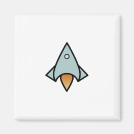 Retro-Raumschiff Magnet