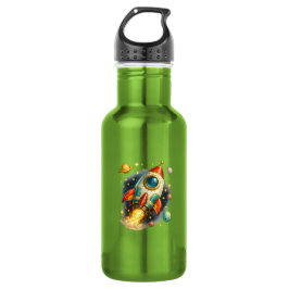 Retro-Raumschiffstart Edelstahl-Wasserflasche Edelstahlflasche