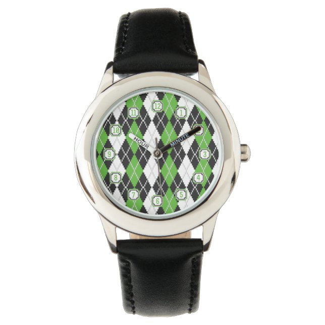 Retro-Raute Armbanduhr (Vorderseite)