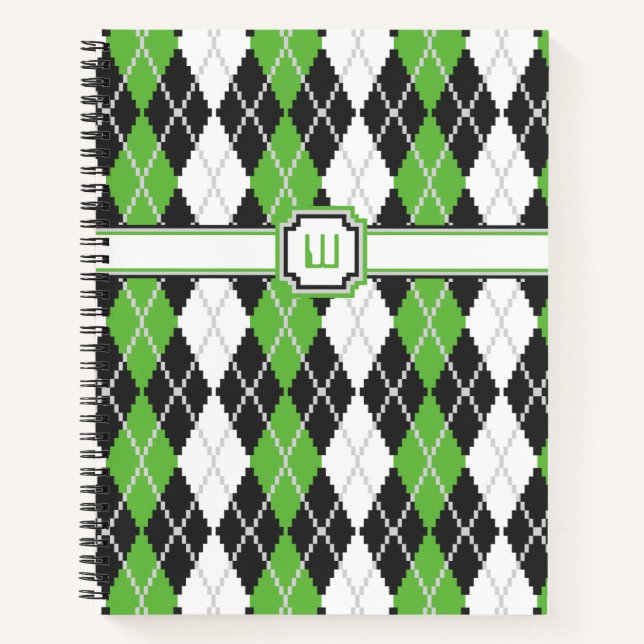 Retro Raute SpiralNotebook Notizbuch (Vorderseite)