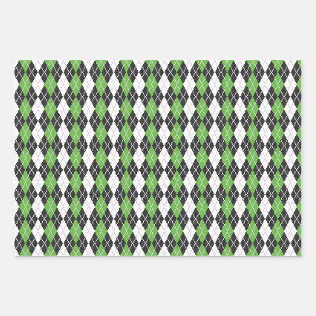 Retro Raute Wrapping Paper Set Geschenkpapier Set (Vorderseite)