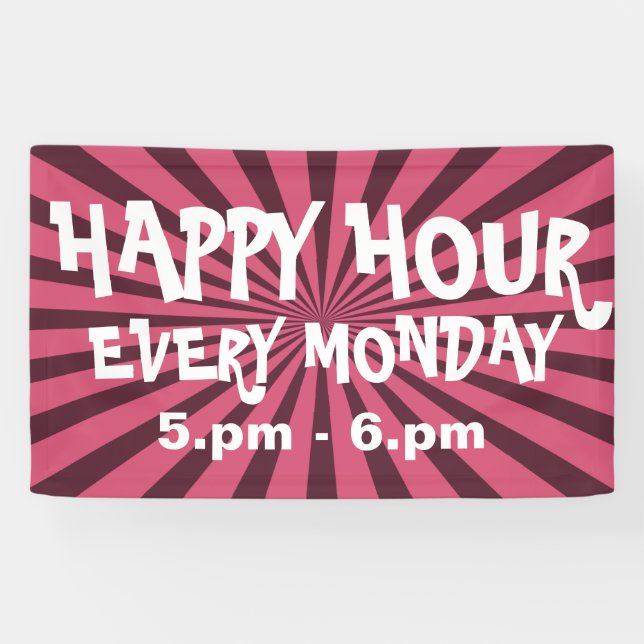 Retro Rays Black transp. + Ihr Backgr. Ideen Banner (Horizontal)