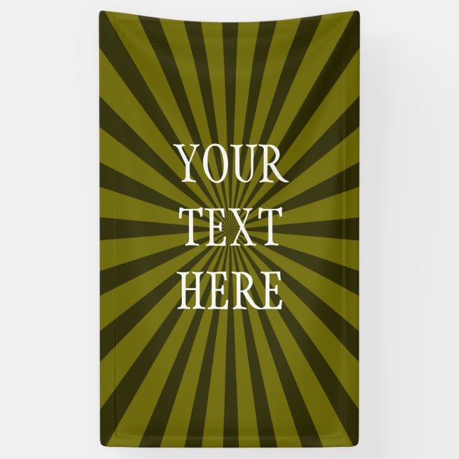 Retro Rays schwarz transparent + Ihre Idee Banner (Vertikal)