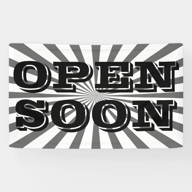 Retro Rays schwarz transparent + Ihre Idee Banner (Horizontal)