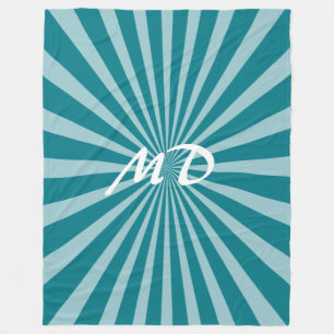 Retro Rays weiß transparent + Ihre Idee Fleecedecke