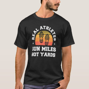 Retro Real Athleten Meilen laufen Marathon-Strecke T-Shirt