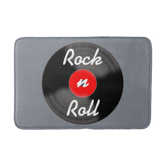 Retro Record Bath Mat Rug Badematte (Vorderseite)