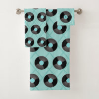 Retro Record Duschkabine Set