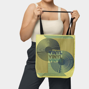 Retro Record Mitte Jahrhundert Moderne Linie Art V Tasche