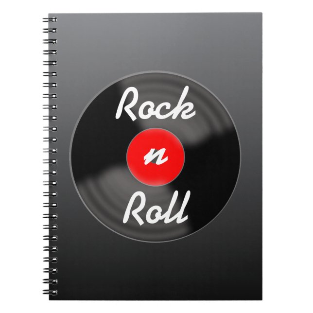 Retro Record Notebook Gift Notizblock (Vorderseite)