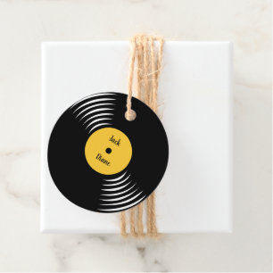Retro Record Round Hang Tags Geschenkanhänger