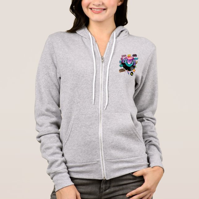 Retro Record, With Wolf And 90s Memorabilia Hoodie (Vorderseite)