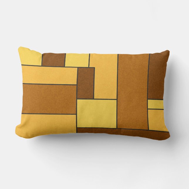 RETRO RECTANGLES BROWN YELLOW ORANGES PATTERNS TEM LENDENKISSEN (Vorderseite)