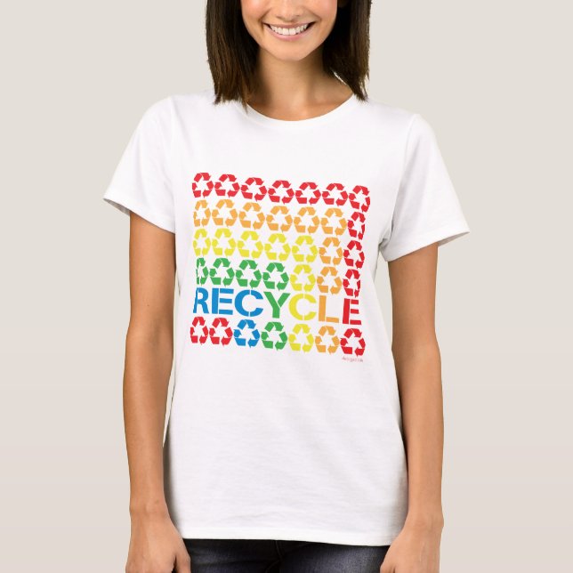retro recyceln Sie T-Shirt (Vorderseite)