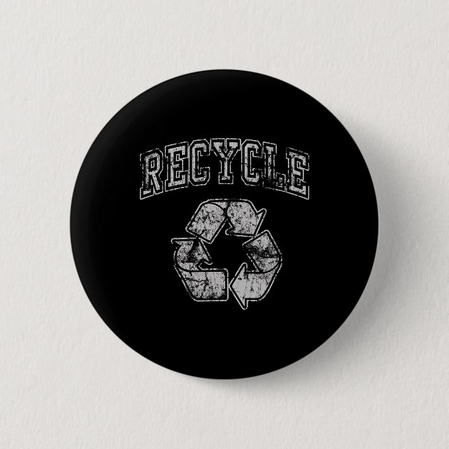 Retro Recycle Protect Nature Earth Day Button (Vorderseite)