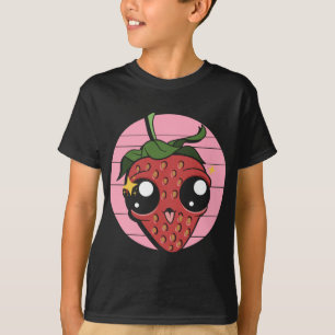 Retro Red Berry Summer Food Frucht Kawaii Strawber T-Shirt