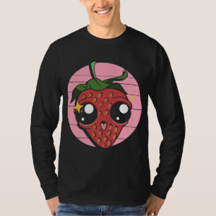 Retro Red Berry Summer Food Frucht Kawaii Strawber T-Shirt