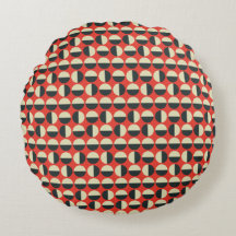 Retro Red Black Beige 60Polka Dot Pattern