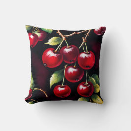 Retro Red Cherries Kissen