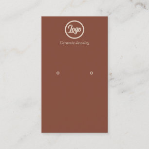Retro Red Earring Juwelier Logo Business Card Visitenkarte