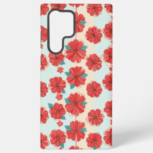 Retro Red Floral Muster Beispiel Telefon Fall Samsung Galaxy Hülle
