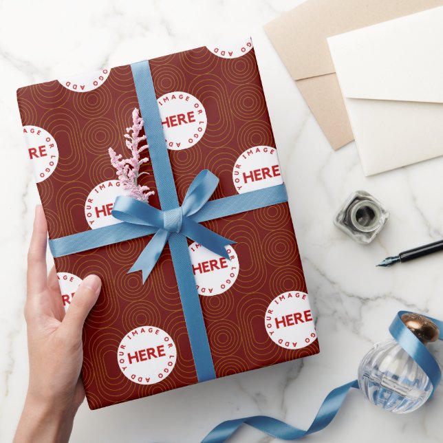 Retro Red Gold Packaging Wrap für kundenspezifisch Geschenkpapier (Schenken)