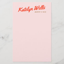 Retro Red Handwritten Script Typography Pink Flyer