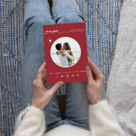 Retro Red Heart Forever Love Valentine's Card Magnetkarte