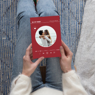 Retro Red Heart Forever Love Valentine's Card Magnetkarte