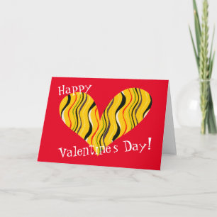 Retro Red Heart Friend Valentines Card Karte