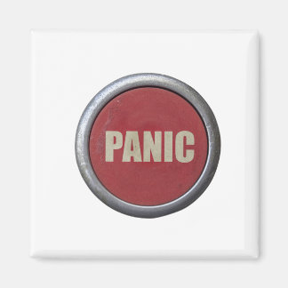 Retro Red Industrial Panik Button Magnet