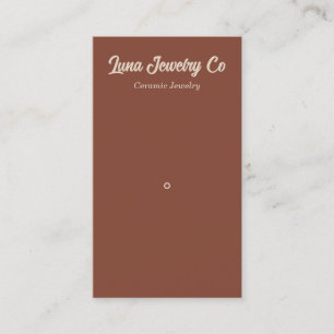 Retro Red Minimal 1 Button Schmuck Business Card Visitenkarte