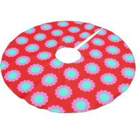 Retro Red Pop Blume Pattern Mod 60er Boho Style