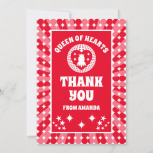 Retro Red Queen of Hearts Birthday Danke Karte