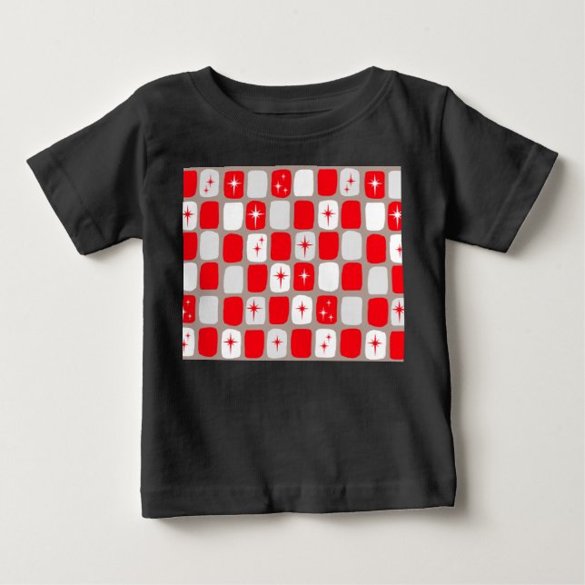 Retro Red Sternexplosionen Baby T - Shirt (Vorderseite)