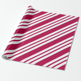 Retro Red Strip Weihnachtscreme Geschenkpapier