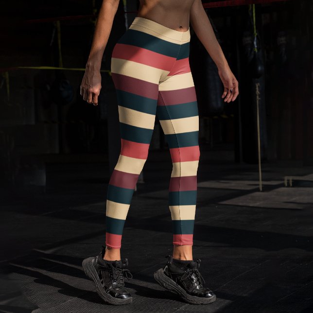Retro Red Stripe Capri Leggings (Von Creator hochgeladen)