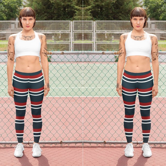 Retro Red Stripes Leggings (Von Creator hochgeladen)