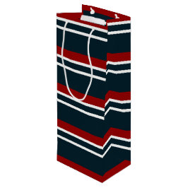 Retro Red Tartan Stripe Geschenktüte Für Weinflaschen