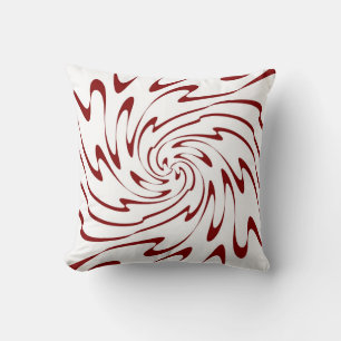 Retro Red Waves Abstrakte Kunst Kissen
