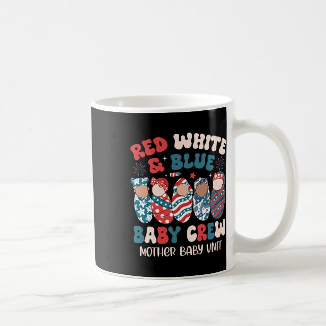 Retro Red White Blue Kaffeetasse (Rechts)