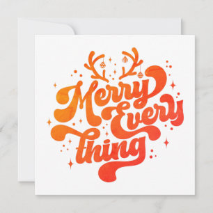 Retro Red White Merry alles Frohe Weihnachten